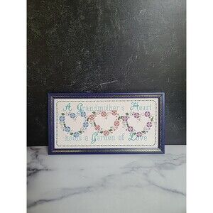 Framed Finished Cross Stitch A Grandmother's Heart
